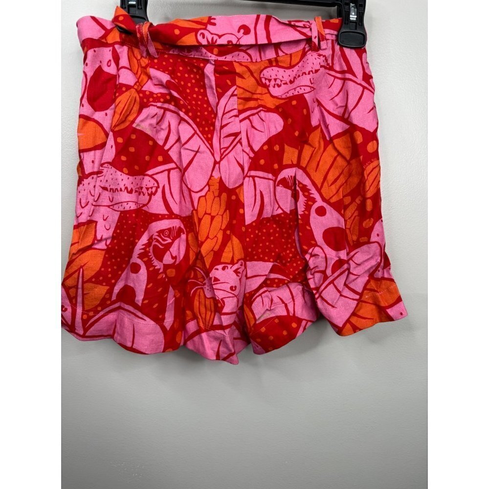 Farm x Anthropologie Tropical Print Shorts Tropical Jungle Size L NWT - Picture 7 of 11